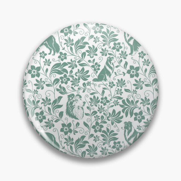 Item preview, Rough Collie Floral Pattern | Elegant Botanical Dog Design Green designed and sold by WildLakePatterns.