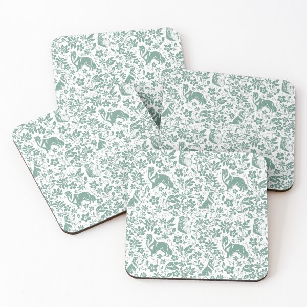 Item preview, Rough Collie Floral Pattern | Elegant Botanical Dog Design Green designed and sold by WildLakePatterns.