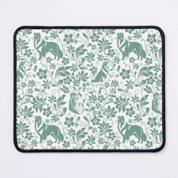 Item preview, Rough Collie Floral Pattern | Elegant Botanical Dog Design Green designed and sold by WildLakePatterns.