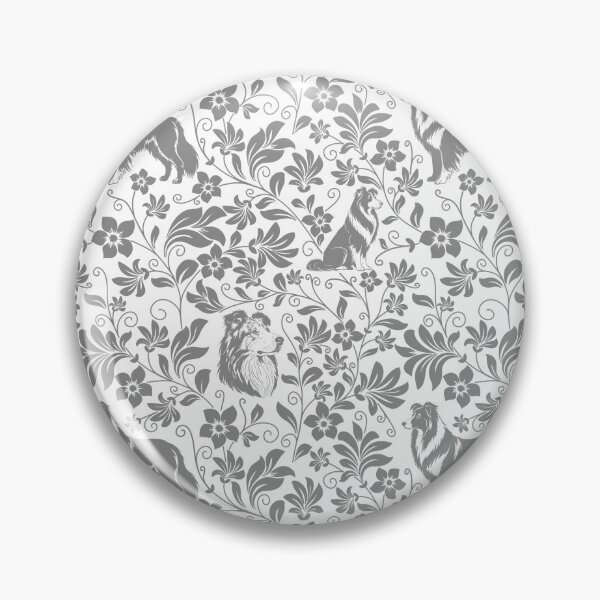 Item preview, Rough Collie Floral Pattern | Elegant Botanical Dog Design Grey designed and sold by WildLakePatterns.