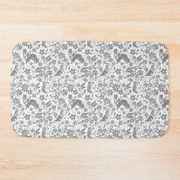 Item preview, Rough Collie Floral Pattern | Elegant Botanical Dog Design Grey designed and sold by WildLakePatterns.