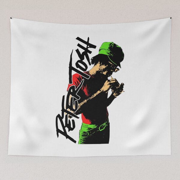 Item preview, Black Typography Green hat Reggae Musician designed and sold by ShadeFall.