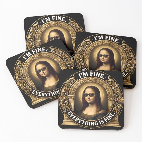 Item preview, Im Fine Everything Is Fine Mona Lisa Funny  designed and sold by Fresnel Boy.
