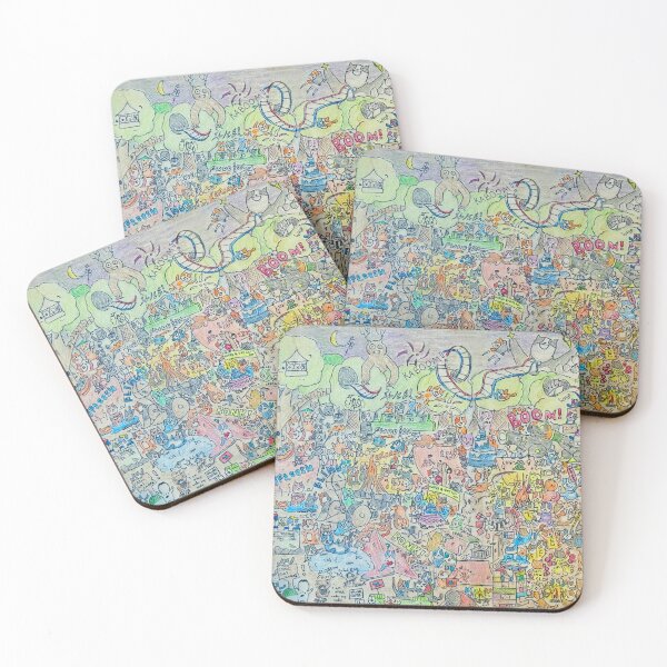 Item preview, Cat Carnival: Cartoon Cats having fun at a fun amusement park designed and sold by The Sketchlight.