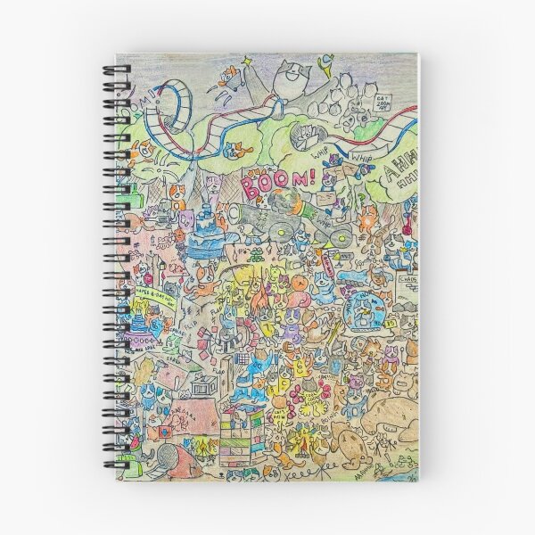 Item preview, Cat Carnival: Cartoon Cats having fun at a fun amusement park designed and sold by The Sketchlight.