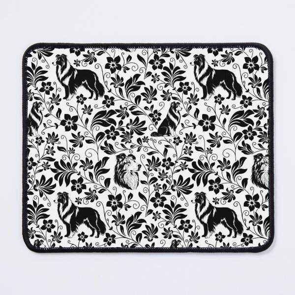 Item preview, Rough Collie Floral Pattern | Elegant Botanical Dog Design Black designed and sold by WildLakePatterns.