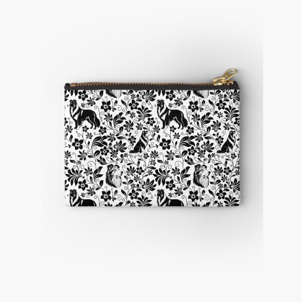 Item preview, Rough Collie Floral Pattern | Elegant Botanical Dog Design Black designed and sold by WildLakePatterns.