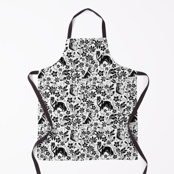 Item preview, Rough Collie Floral Pattern | Elegant Botanical Dog Design Black designed and sold by WildLakePatterns.