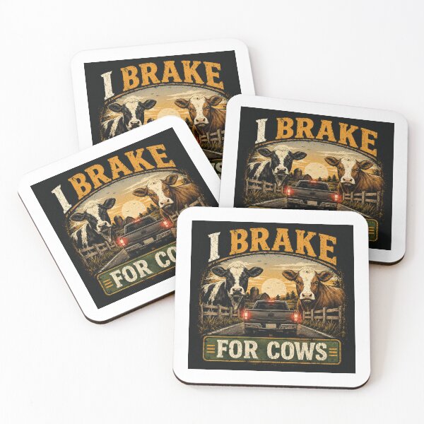 Item preview, I Brake for Cows designed and sold by PeterPunkt.