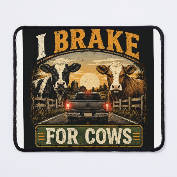 Item preview, I Brake for Cows designed and sold by PeterPunkt.