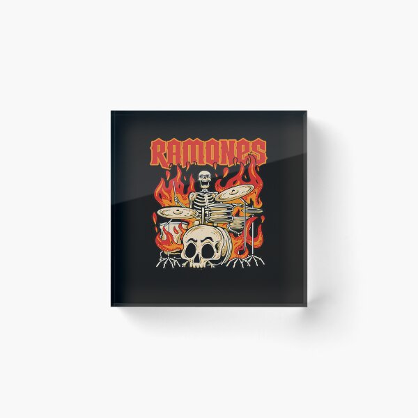 Item preview, Flaming Skeleton Drummer Rock designed and sold by DreaMzZzShop.
