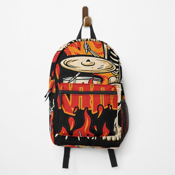 Item preview, Flaming Skeleton Drummer Rock designed and sold by DreaMzZzShop.