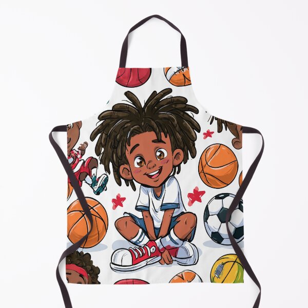 Item preview, Cool Boys Sports And Locs Print Pattern designed and sold by RichardRags.