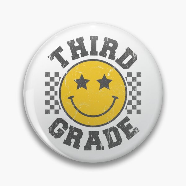 Item preview, Third Grade Smiley Face Art Print - Retro Groovy Star Eyes Back to School Student Gift designed and sold by raedattia.