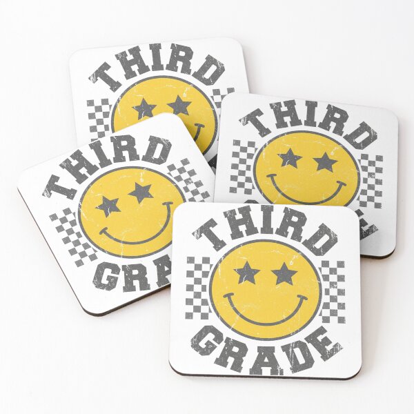 Item preview, Third Grade Smiley Face Art Print - Retro Groovy Star Eyes Back to School Student Gift designed and sold by raedattia.