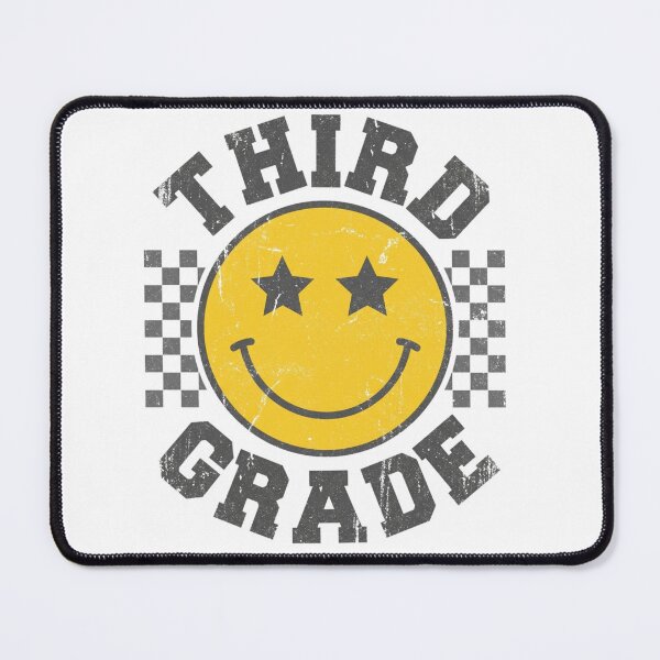 Item preview, Third Grade Smiley Face Art Print - Retro Groovy Star Eyes Back to School Student Gift designed and sold by raedattia.