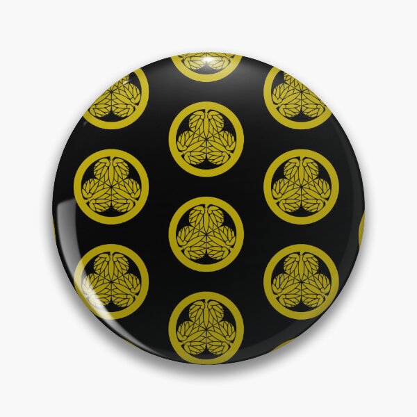 Item preview, Samurai Aoinogomon Tokugawaieyasu Kamon Faux Gold Blacktile / Japanese Crest designed and sold by 戦国まーけっと SENGOKU MARKET.