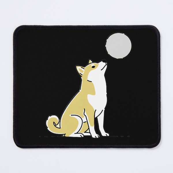 Item preview, Moonlit Shiba – Minimal Line Art Night Design designed and sold by ManggaeJM.