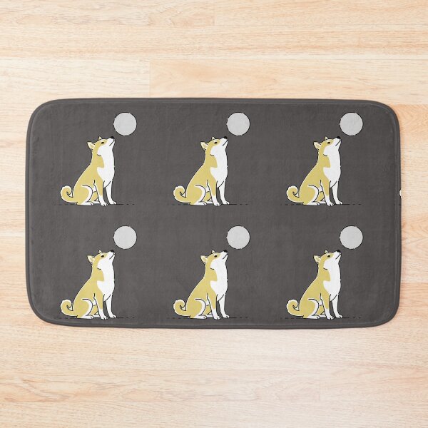 Item preview, Moonlit Shiba – Minimal Line Art Night Design designed and sold by ManggaeJM.
