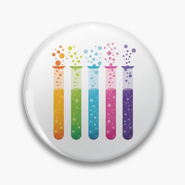 Item preview, Colorful Rainbow Science Test Tubes Bubbling Chemistry Illustration designed and sold by GrinGalore.