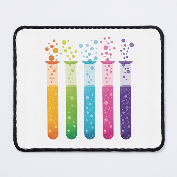 Item preview, Colorful Rainbow Science Test Tubes Bubbling Chemistry Illustration designed and sold by GrinGalore.