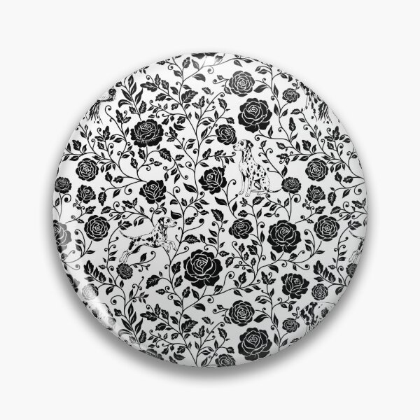 Item preview, Dalmatian Floral Pattern | Elegant Botanical Dog Design Black designed and sold by WildLakePatterns.