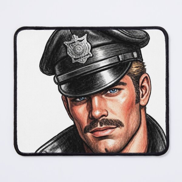 Item preview, Gay Leather Daddy Cop Retro Color Art Design designed and sold by ItsAKinkThing.