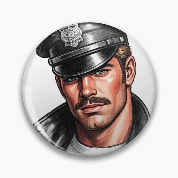 Item preview, Gay Leather Daddy Cop Retro Color Art Design designed and sold by ItsAKinkThing.