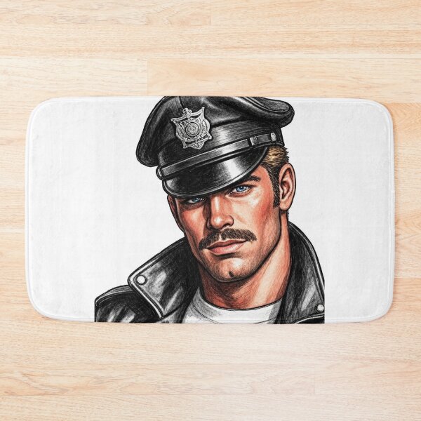 Item preview, Gay Leather Daddy Cop Retro Color Art Design designed and sold by ItsAKinkThing.
