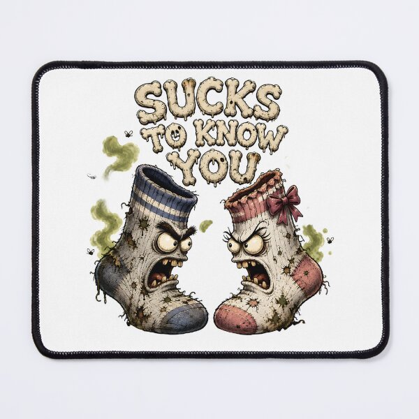 Item preview, Sucks to Know You Funny Dirty Socks Couple Humor Design designed and sold by HorrorWorldWeb.