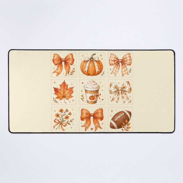 Item preview, Coquette Autumn Bows Collage Fall Pumpkin Spice,  Football and Maple Leaf designed and sold by Yellowriversss.