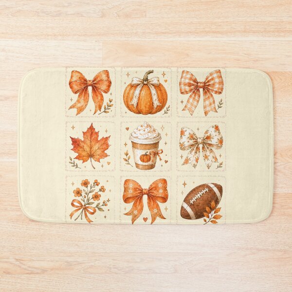 Item preview, Coquette Autumn Bows Collage Fall Pumpkin Spice,  Football and Maple Leaf designed and sold by Yellowriversss.