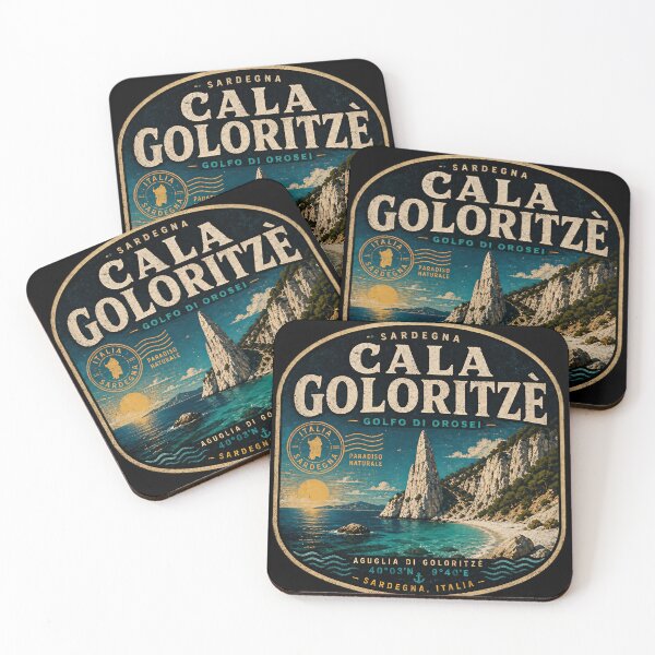 Item preview, Cala Goloritzè Sardinia Vintage Travel Badge, Italy Mediterranean Adventure designed and sold by Jandedan.