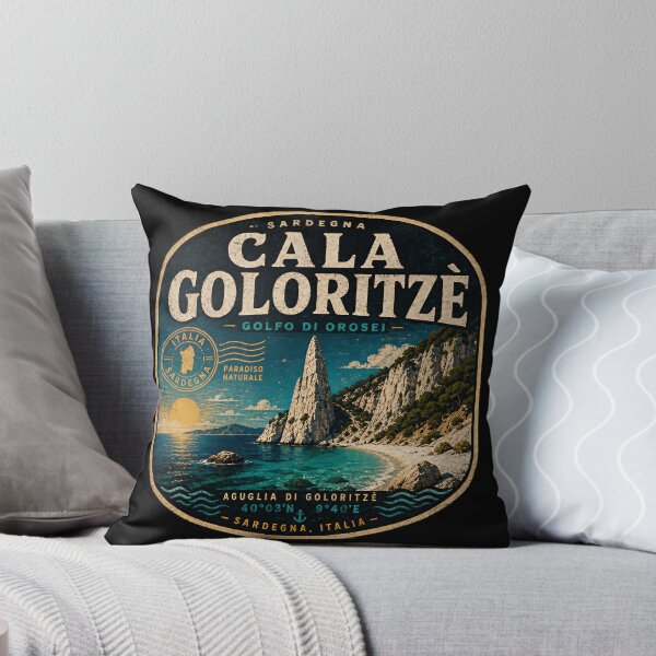 Item preview, Cala Goloritzè Sardinia Vintage Travel Badge, Italy Mediterranean Adventure designed and sold by Jandedan.