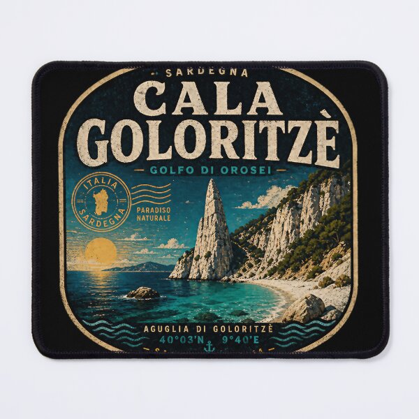Item preview, Cala Goloritzè Sardinia Vintage Travel Badge, Italy Mediterranean Adventure designed and sold by Jandedan.