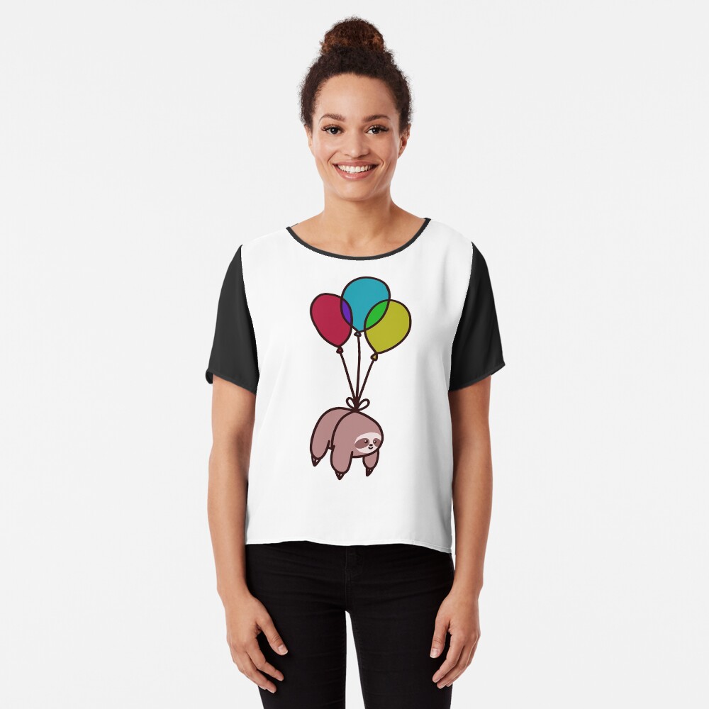 Balloon Sloth Chiffon Top