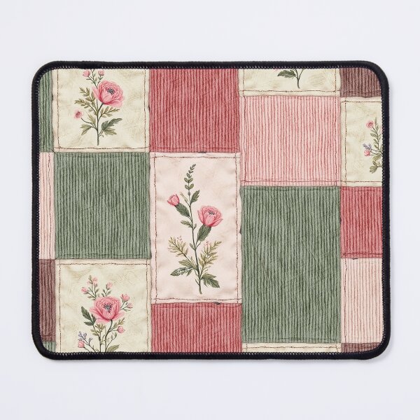 Item preview, Vintage Corduroy Floral Patchwork Quilt Pattern designed and sold by Hen-C-Art.