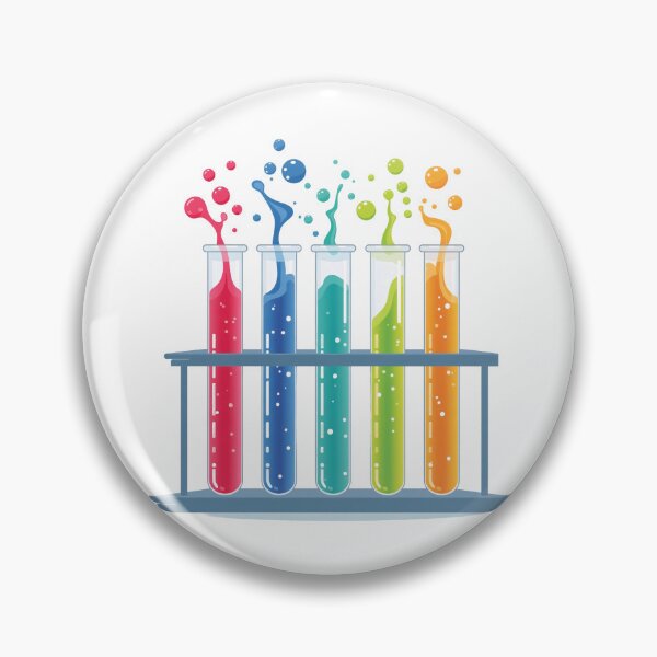 Item preview, Vibrant Chemistry Test Tubes Rack Rainbow Liquid Splashes designed and sold by GrinGalore.