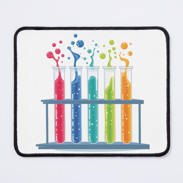 Item preview, Vibrant Chemistry Test Tubes Rack Rainbow Liquid Splashes designed and sold by GrinGalore.
