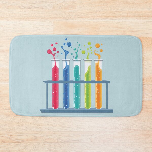 Item preview, Vibrant Chemistry Test Tubes Rack Rainbow Liquid Splashes designed and sold by GrinGalore.