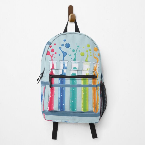 Item preview, Vibrant Chemistry Test Tubes Rack Rainbow Liquid Splashes designed and sold by GrinGalore.