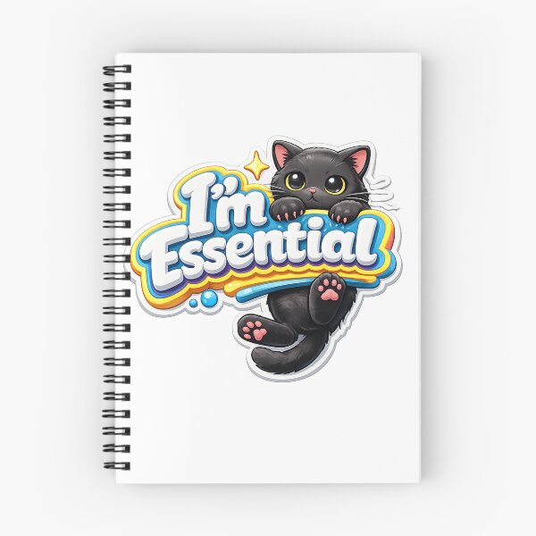 Item preview, Black Cat Holding On I'm Essential 3D designed and sold by MR4me.