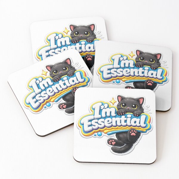 Item preview, Black Cat Holding On I'm Essential 3D designed and sold by MR4me.