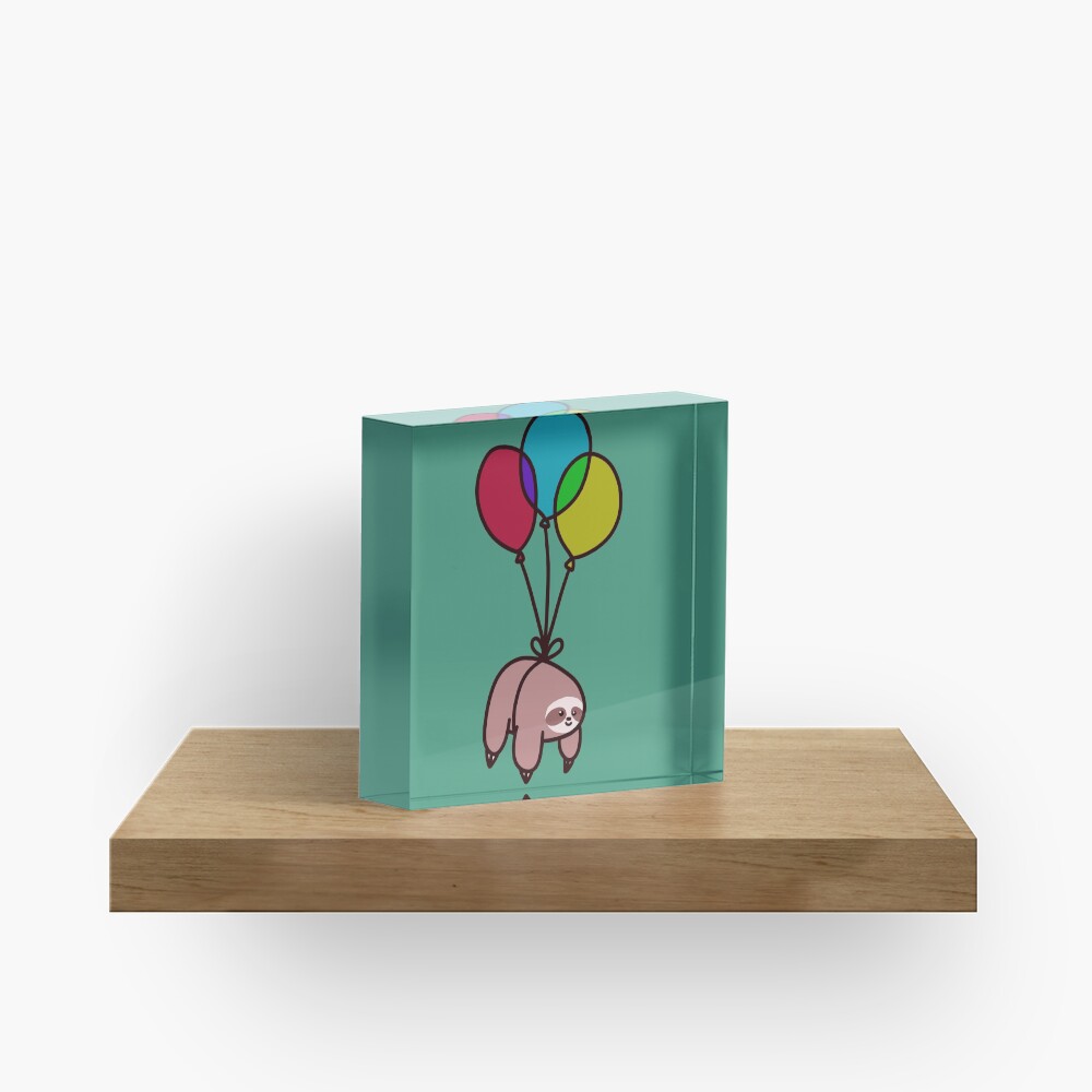 Balloon Sloth Acrylic Block
