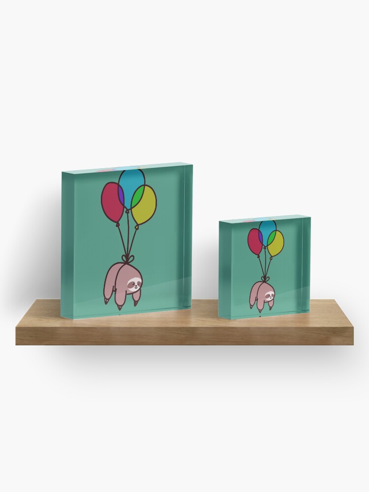 Alternate view of Balloon Sloth Acrylic Block