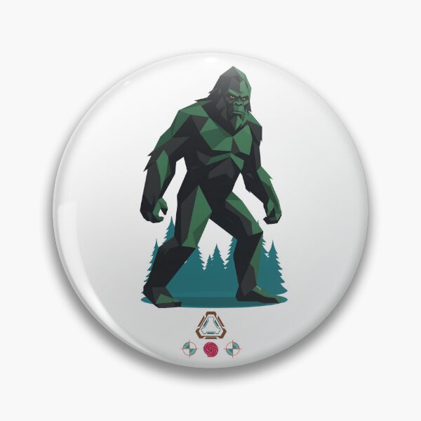 Item preview, Green Geometric Polygon Bigfoot Stance Graphic Cryptid designed and sold by Whimsy Trail Co.