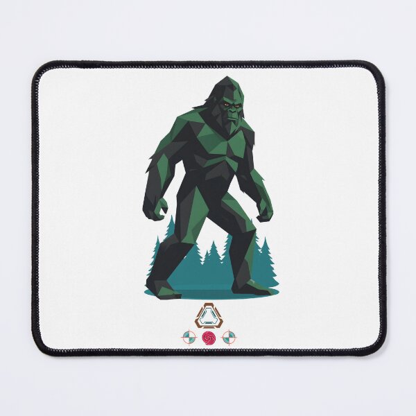 Item preview, Green Geometric Polygon Bigfoot Stance Graphic Cryptid designed and sold by Whimsy Trail Co.
