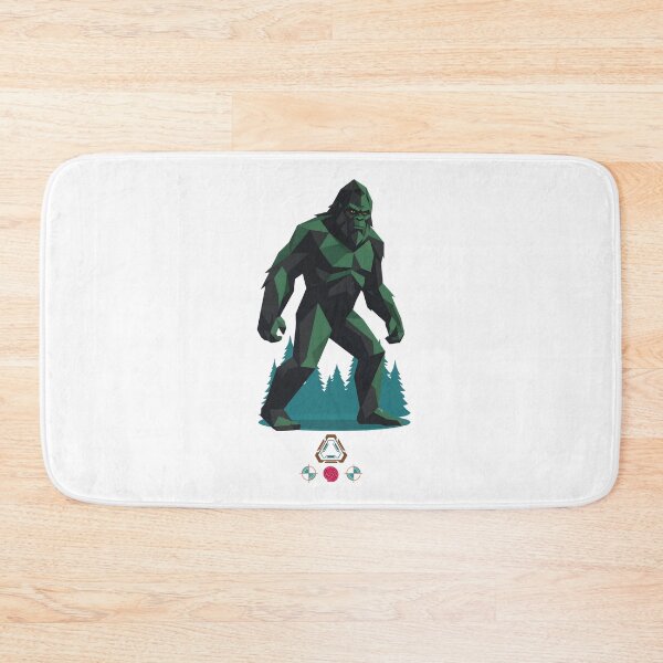 Item preview, Green Geometric Polygon Bigfoot Stance Graphic Cryptid designed and sold by Whimsy Trail Co.