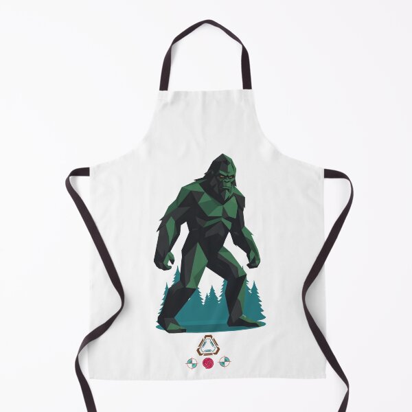 Item preview, Green Geometric Polygon Bigfoot Stance Graphic Cryptid designed and sold by Whimsy Trail Co.
