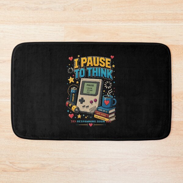 Item preview, I Pause to Think – Retro Handheld Gamer Graphic T-Shirt designed and sold by JIMBOEE.